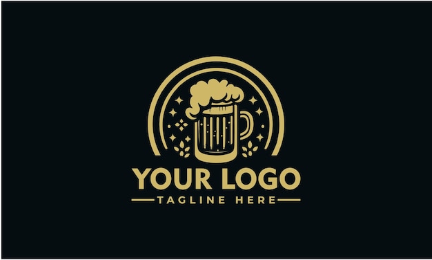 Beer logo vector illustration logo template beer glass vector illustration happy beer day label