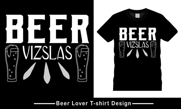 Типография любителя пива, векторная графика, дизайн футболки