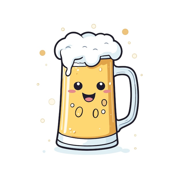 Vector beer mug cartoon illustration