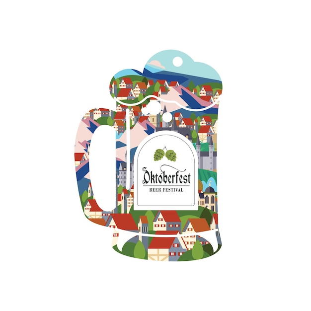 A beer mug Vector illustration for the Oktoberfest beer festival01eps