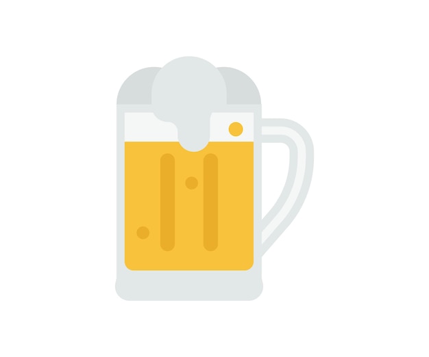 Вектор кружки пива изолированный значок Иллюстрация смайлика кружки пива Иллюстрация вектора кружки пива изолированный смайлик