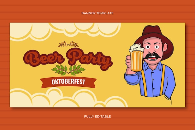 Beer party banner template october fest