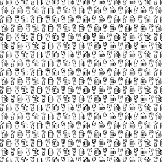 Beer pattern background design