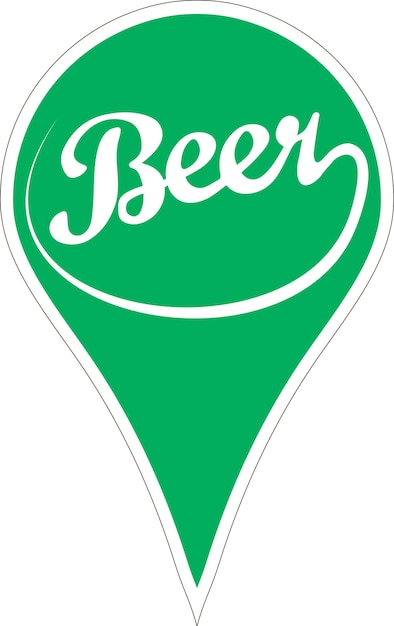 Beer pointer calligraphic inscription