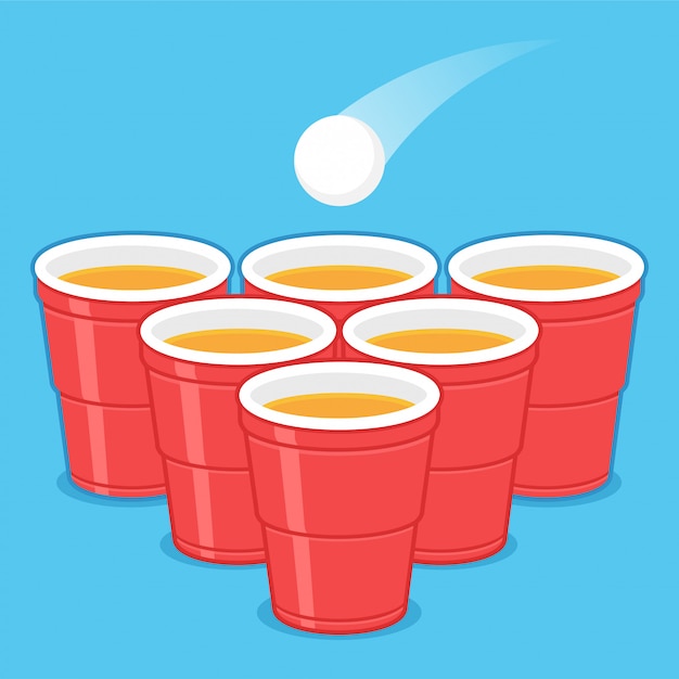 Vector beer pong cups