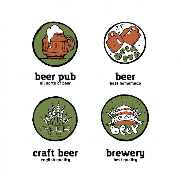 Vector beer pub posters