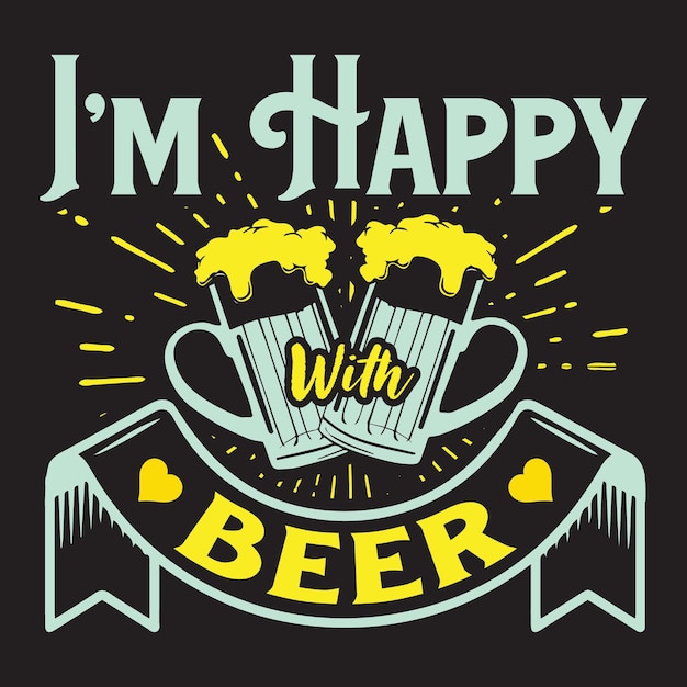 Beer T shirt Design Vector