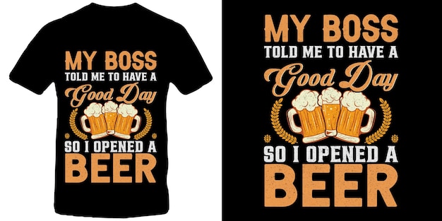 Vector beer t shirt design