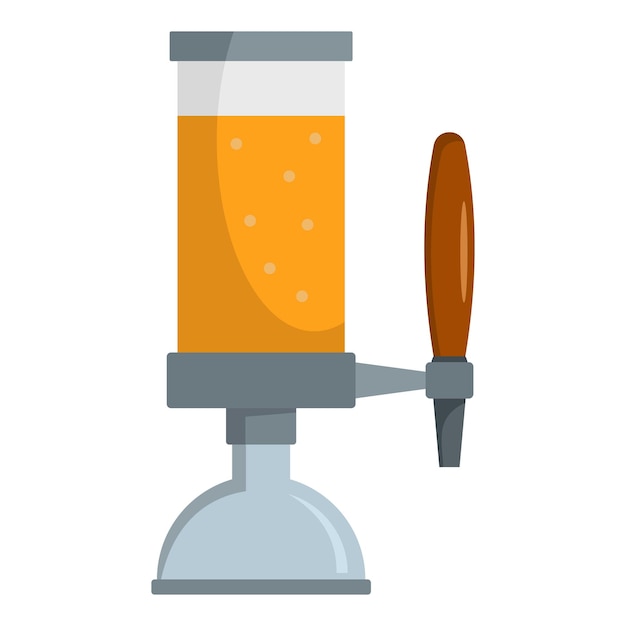 Vettore icona del rubinetto della birra illustrazione piatta dell'icona del vettore del rubinetto della birra per il web