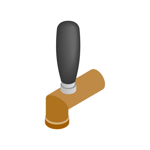 Beer tap icon in isometric 3d style on a white background