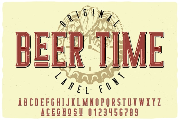Beer Time label font
