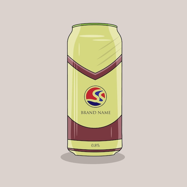beer tin design vector