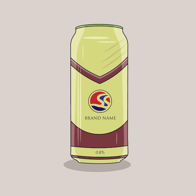 Vector beer tin design vector