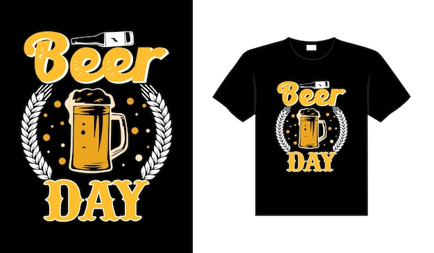 Tipografia birra vettore lettering illustrazione t-shirt vintage design per la stampa