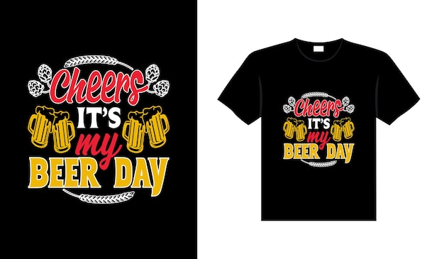 Beer typography vector lettering illustration vintage t-shirt design for print