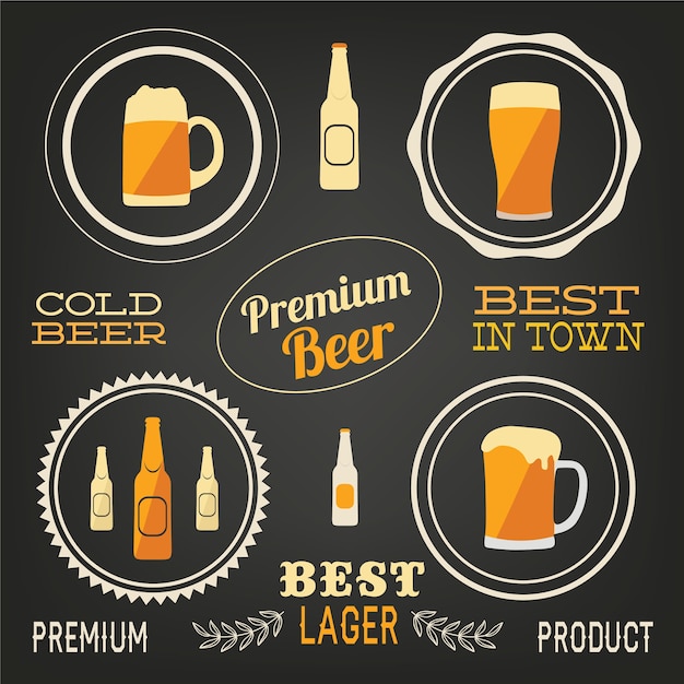 Vector beer vector elements, typo set