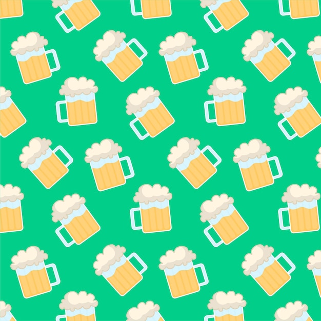 Beer vector illustration pattern cheers drink