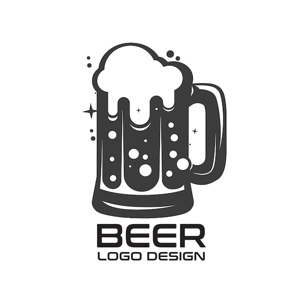 Vector beer vector logo design