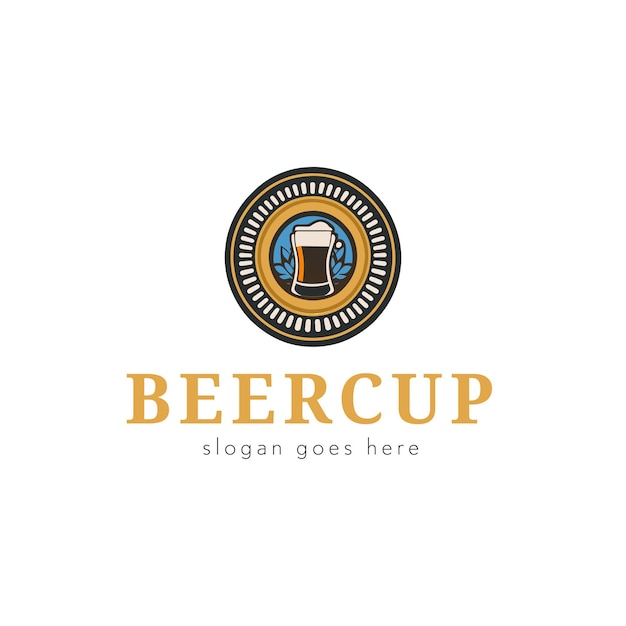 Vector beer vector logo design