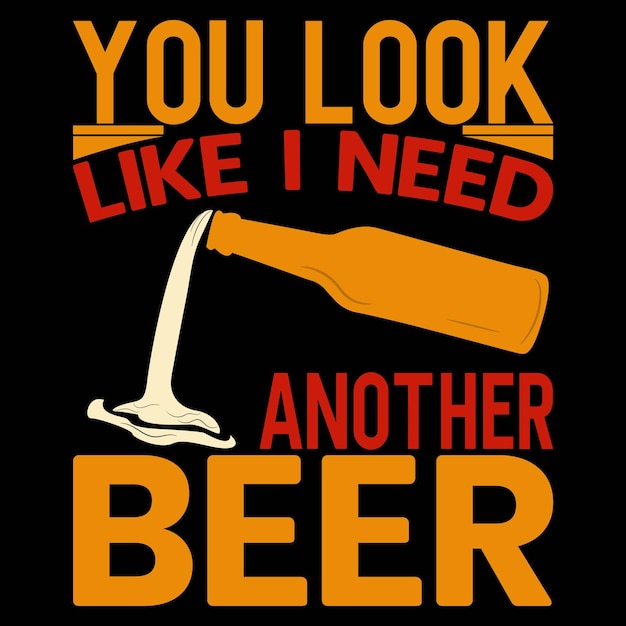 Vector beer vector t shirt design