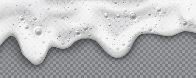 Vector beer white foam on transparent background vector