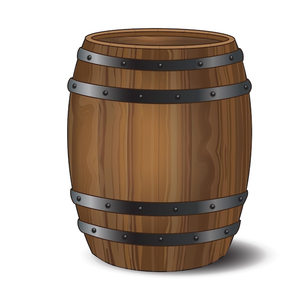 Beer wine or whisky cask for aging alcoholic drinks EPS10 vector format