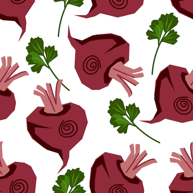 Beet seamless pattern for kitchen textile print and food wrapping