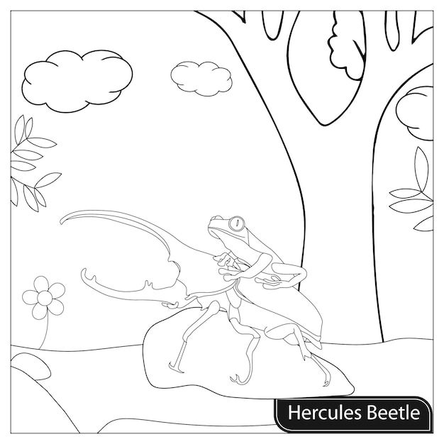 Beetle Coloring Pages for kids