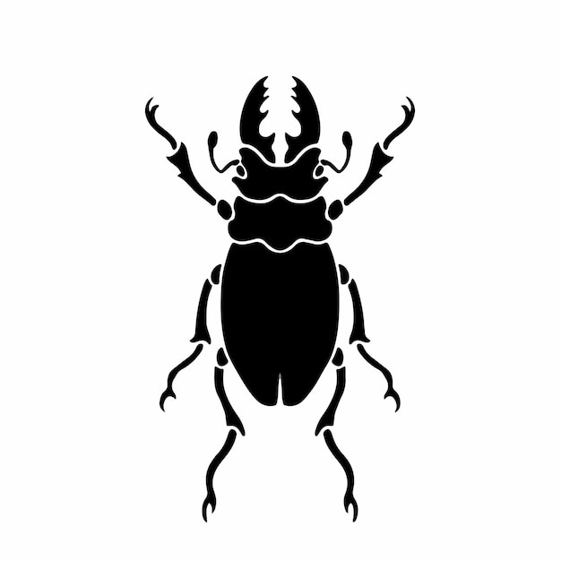 Beetle Logo Symbol Stencil Design Tattoo Vector Illustration