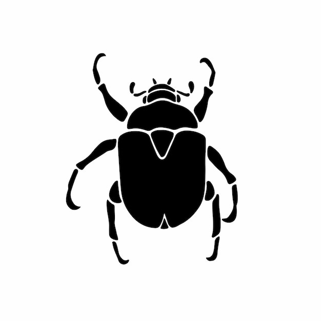 Vettore beetle logo simbolo stencil design tattoo vector illustration