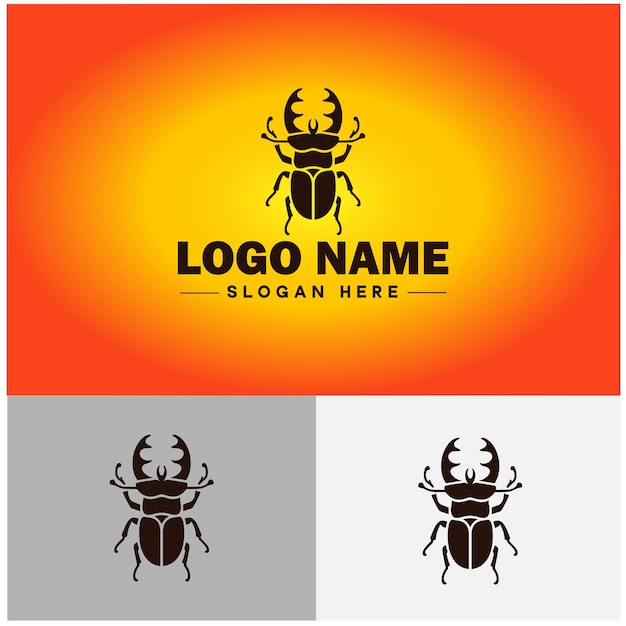 Beetle logo vector art icon graphics for company brand business logo template