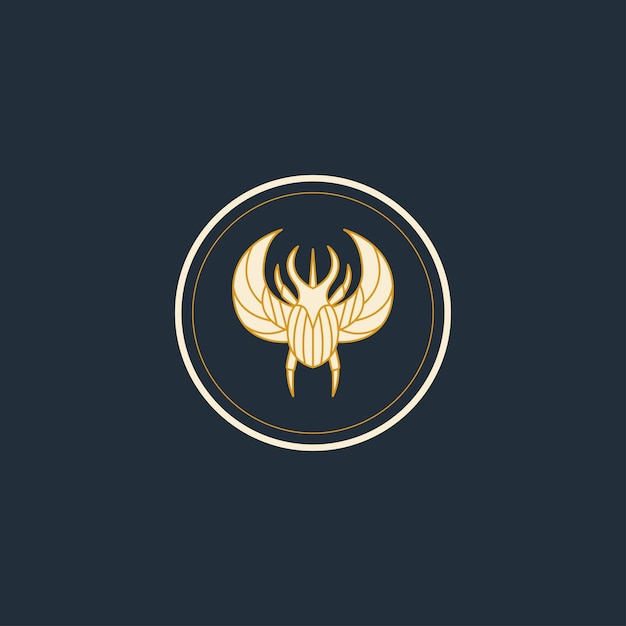 Beetle minimalistisch lijnlogo-ontwerp