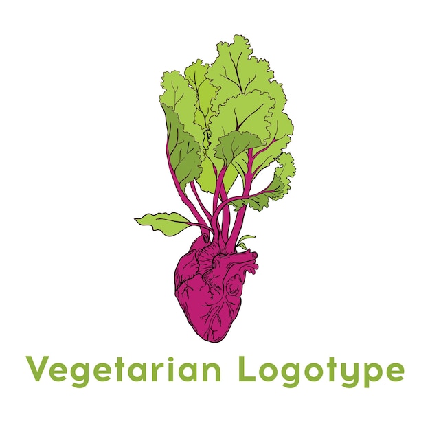 비트 뿌리 심장 야채 로고 아이콘 템플릿 디자인 보라색 비트 아이콘 로고 신선한 채식 개념 패턴 배경에 고립 된 건강 채식 로고