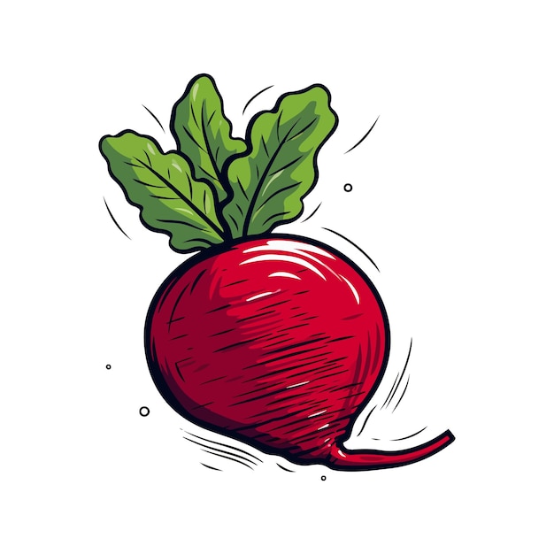 Beetroot Isolated Hand Drawn Painting Illustration