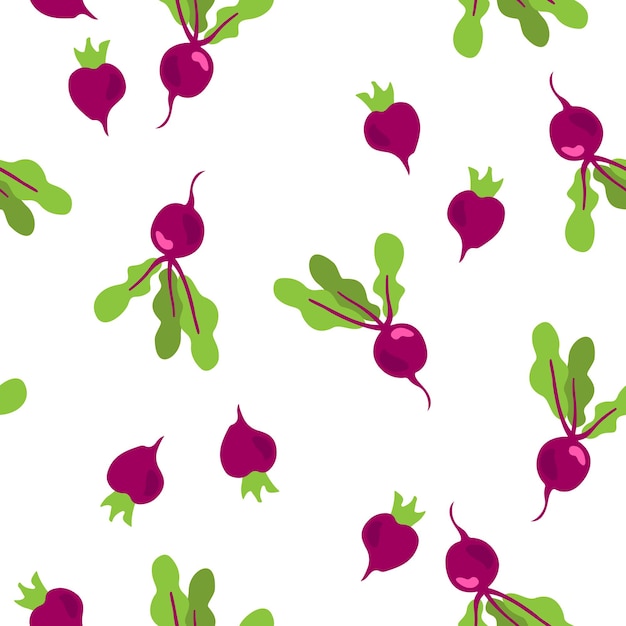 Beetroot vector seamless decorative pattern