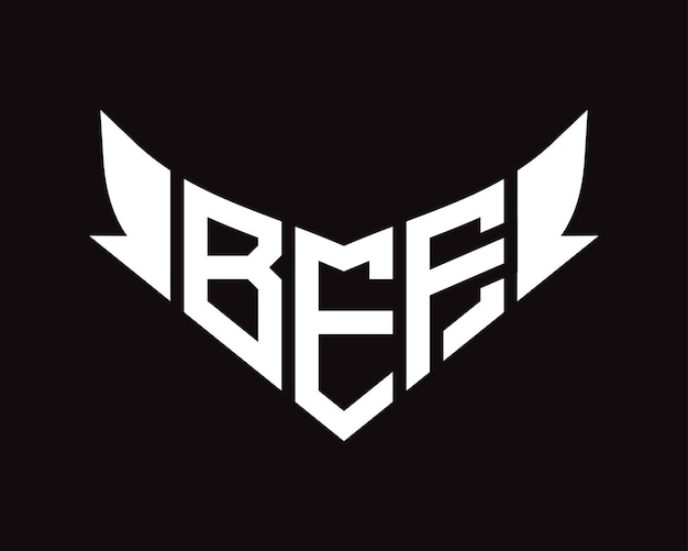 Vettore modello di progettazione del logo delle lettere bef