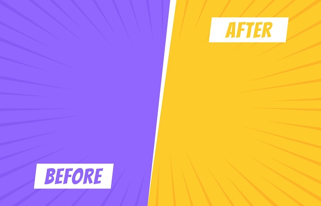 Before and after template. two color retro