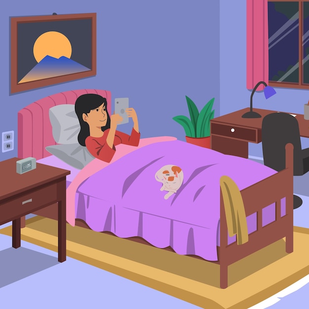 Vector before sleeping routine