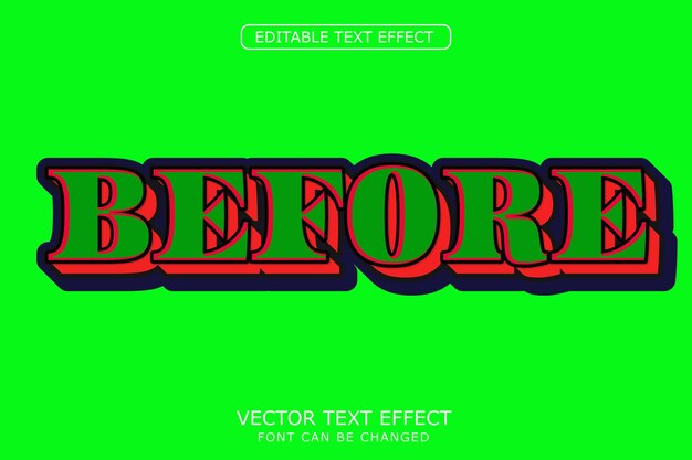 Vector before text effect