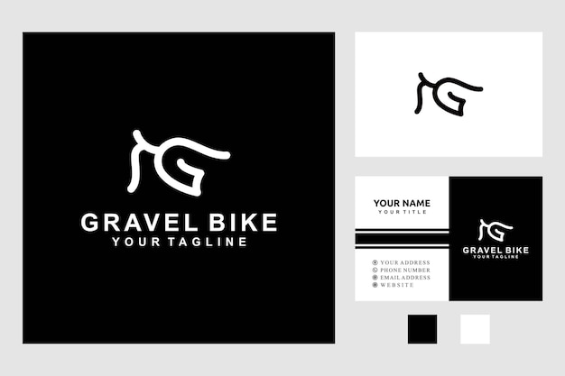 Beginletter g grind fiets logo ontwerp vectorillustratie