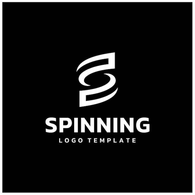 Beginletter S voor Spin Swirl Switch Swap met Vortex Spiral Tornado Twister Hurricane logo-ontwerp