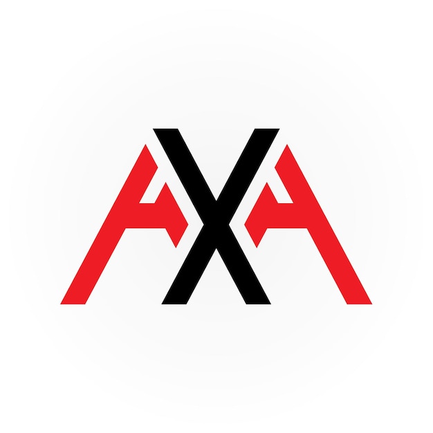 Beginletters AXA Logo ontwerp vector sjabloon