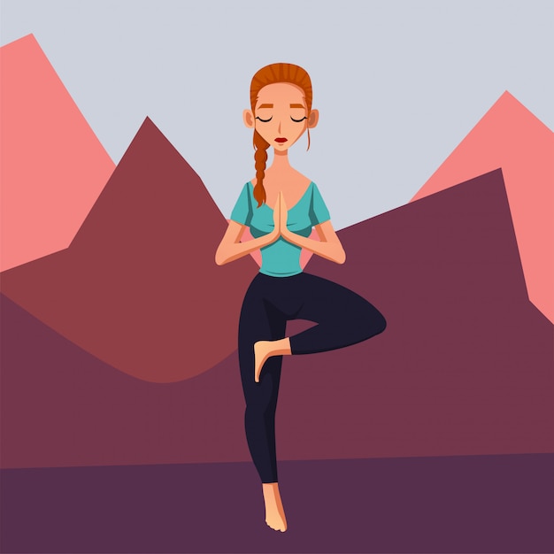 Beginner Yoga pose illustration