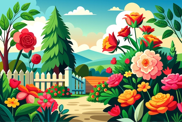 begonia flower garden background is