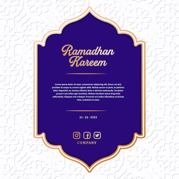 Begroeting van de Ramadan in schoon wit met een moderne islamitische patroon vector illustratie