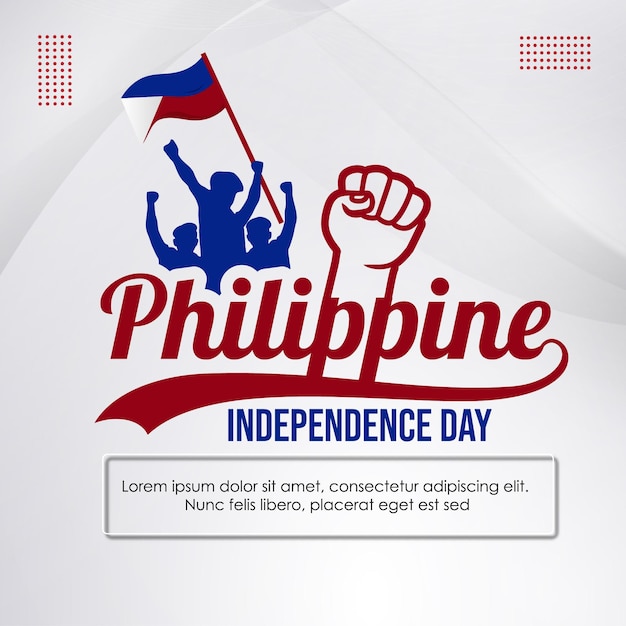 begroeting van Filippijnse onafhankelijkheidsdag belettering ontwerp
