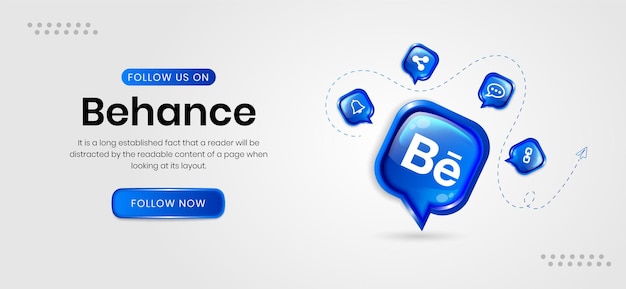 Behance-banners op sociale media