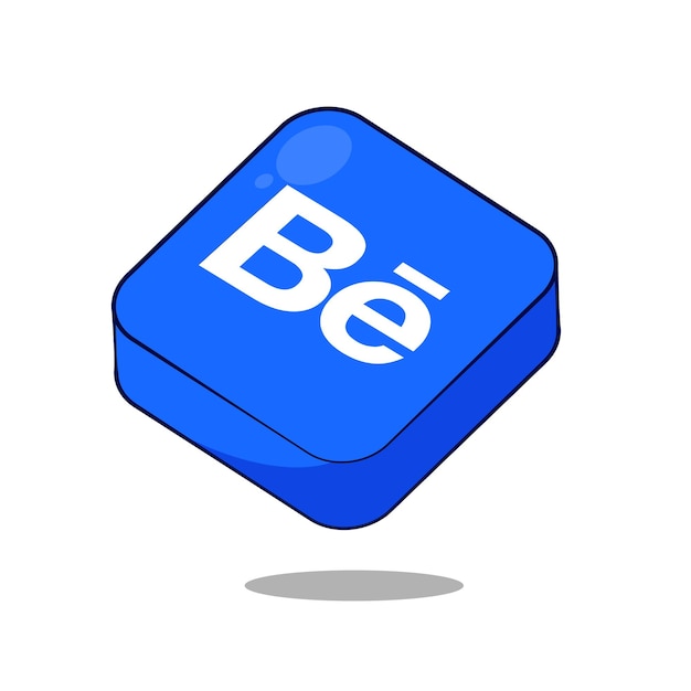 Behance icon illustration vector cube app logo