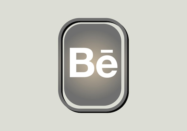 Вектор Иконка behance, напечатанная на бумаге behance — это онлайн-сервис социальной сети.