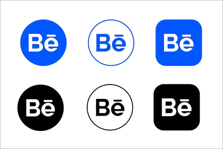 Вектор иконки behance, логотип behance, behance